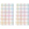 Artoid Mode Buffalo Plaid Colorful Easter Kitchen Towels Dish Towels, 18×26 Inch Spring Farmhouse Holiday Decoration Hand Towels Set of 2