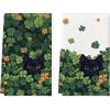 Artoid Mode Clover Black Cat St. Patrick’s Day Kitchen Towels Dish Towels, 18×26 Inch Farmhouse Holiday Spring Decoration Hand Towels Set of 2