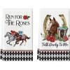 Artoid Mode Diamond Plaid Jockey Horse Racing Rose Kentucky Kitchen Towels Dish Towels, 18×26 Inch Farmhouse Decoration Hand Towels Set of 2