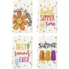 Artoid Mode Dots Popsicles Flowers Hello Sunshine Summer Kitchen Towels Dish Towels, 18×26 Inch Farmhouse Ice Cream Decoration Hand Towels Set of 4