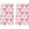 Artoid Mode Golden Pink Love Valentine’s Kitchen Towels Dish Towels, 18×26 Inch Anniversary Wedding Farmhouse Decoration Hand Towels Set of 2