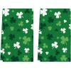 Artoid Mode Green Clover Shamrock St. Patrick’s Day Kitchen Towels Dish Towels, 18×26 Inch Farmhouse Holiday Spring Decoration Hand Towels Set of 2(Green)
