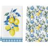 Artoid Mode Lemon Flowers Floral Summer Kitchen Towels Dish Towels, 18×26 Inch Seasonal Decoration Hand Towels Set of 2