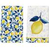 Artoid Mode Lemon Leaves Summer Kitchen Towels Dish Towels, 18×26 Inch Farmhouse Summer Seasonal Decoration Hand Towels Set of 2