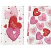 Artoid Mode Pink Heart True Love Forever Valentine’s Kitchen Towels Dish Towels, 18×26 Inch Anniversary Wedding Decoration Hand Towels Set of 2(Red)