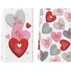 Artoid Mode Pink Heart True Love Forever Valentine’s Kitchen Towels Dish Towels, 18×26 Inch Anniversary Wedding Decoration Hand Towels Set of 2(Red/Grey)