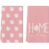 Artoid Mode Pink Home Sweet Home Flowers Summer Kitchen Towels Dish Towels, 18×26 Inch Wedding Decoration Hand Towels Set of 2(Pink)
