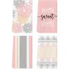 Artoid Mode Pink Stripes Home Sweet Home Boho Kitchen Towels Dish Towels, 18×26 Inch Wedding Decoration Hand Towels Set of 4(Pink)