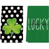 Artoid Mode Polka Dot Shamrock St. Patrick’s Day Kitchen Towels Dish Towels, 18×26 Inch Seasonal Farmhouse Spring Decoration Hand Towels Set of 2