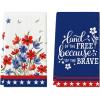 Artoid Mode Poppy Flowers 4th of July Kitchen Towels Dish Towels, 18×26 Inch Patriotic Memorial Day Decoration Hand Towels Set of 2