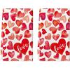 Artoid Mode Red Heart Love Valentine’s Kitchen Towels Dish Towels, 18×26 Inch Anniversary Farmhouse Decoration Hand Towels Set of 2