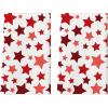 Artoid Mode Red Stars America Patriotic 4th of July Kitchen Towels Dish Towels, 18×26 Inch Farmhouse Memorial Day Decoration Hand Towels Set of 2(Beige)