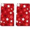 Artoid Mode Red Stars America Patriotic 4th of July Kitchen Towels Dish Towels, 18×26 Inch Farmhouse Memorial Day Decoration Hand Towels Set of 2(Red)