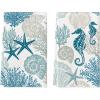 Artoid Mode Starfish Seahorses Coral Summer Kitchen Towels Dish Towels, 18×26 Inch Seasonal Summer Decoration Hand Towels Set of 2