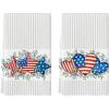 Artoid Mode Stripes American Stars Heart 4th of July Kitchen Towels Dish Towels, 18×26 Inch Patriotic Memorial Day Decoration Hand Towels Set of 2