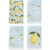 Artoid Mode Sweet Lemon Flower Summer Kitchen Towels Dish Towels, 18×26 Inch Home Farmhouse Summer Seasonal Decoration Hand Towels Set of 4