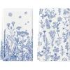 Artoid Mode Wildflower Floral Kitchen Towels Dish Towels, 18×26 Inch Leaves Holiday Decoration Hand Towels Set of 2(Blue)