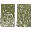 Artoid Mode Wildflower Floral Kitchen Towels Dish Towels, 18×26 Inch Leaves Holiday Decoration Hand Towels Set of 2(Green)