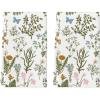 Artoid Mode Wildflowers Floral Spring Kitchen Towels Dish Towels, 18×26 Inch Seasonal Summer Butterfly Decoration Hand Towels Set of 2(Beige)