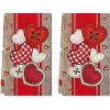 Artoid Mode Wood Stripe Heart-Shaped Buttons Valentine’s Kitchen Towels Dish Towels, 18×26 Inch Farmhouse Wedding Decoration Hand Towels Set of 2(Wood)