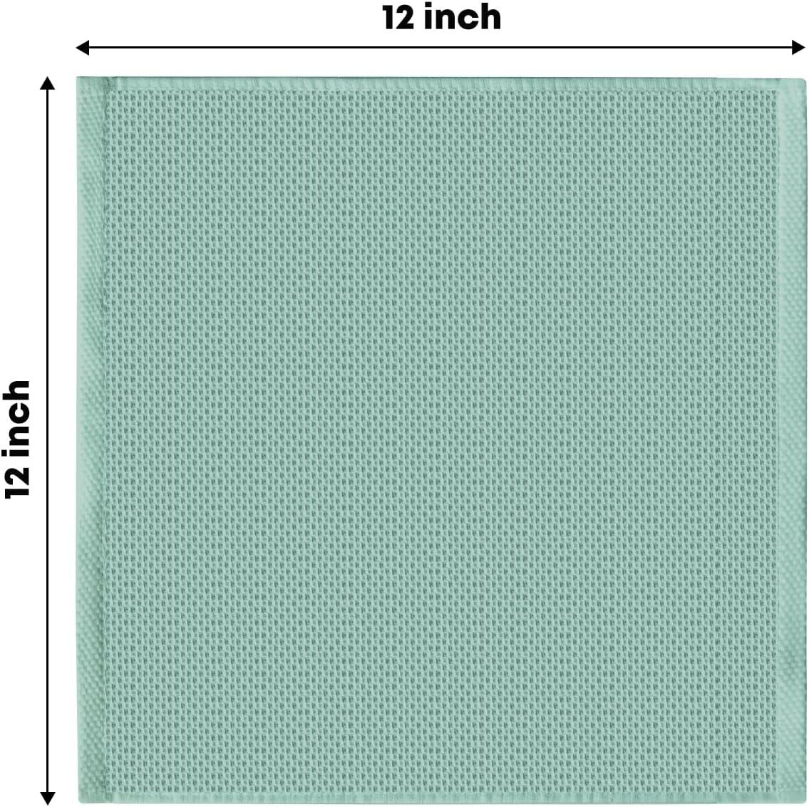 imageArtoid Mode 100 Cotton Navy Blue Waffle Weave Kitchen Dish Cloths 13x28 Inch Ultra Soft Absorbent Quick Drying Kitchen Dish Towels Set of 4Light Green