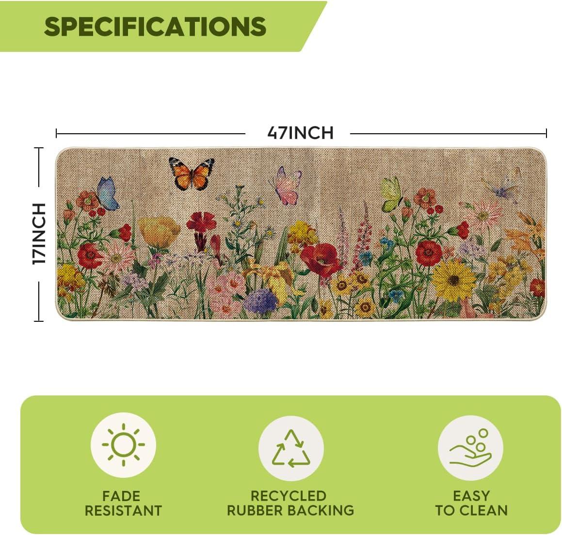 imageArtoid Mode Bee Welcome Spring Doormat Home Summer Decor LowProfile Switch Rug Door Mat Floor Mat for Indoor Outdoor 17x29 InchBrown