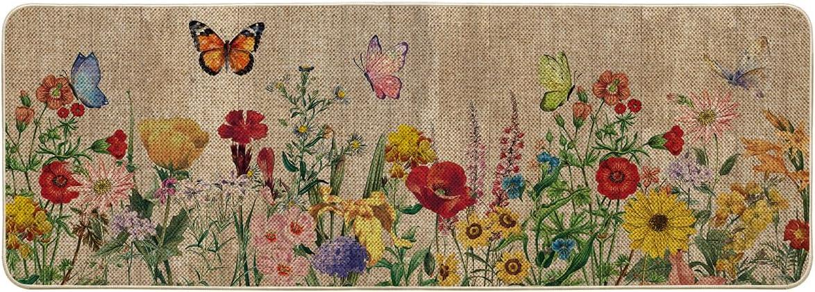 imageArtoid Mode Bee Welcome Spring Doormat Home Summer Decor LowProfile Switch Rug Door Mat Floor Mat for Indoor Outdoor 17x29 InchBrown