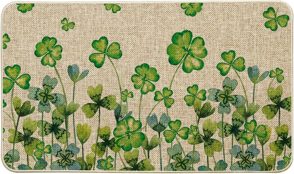 imageArtoid Mode Clover Shamrock St Patricks Day Doormat Spring Home Decor LowProfile Switch Rug Door Mat Floor Mat for Indoor Outdoor 17x29 Inch