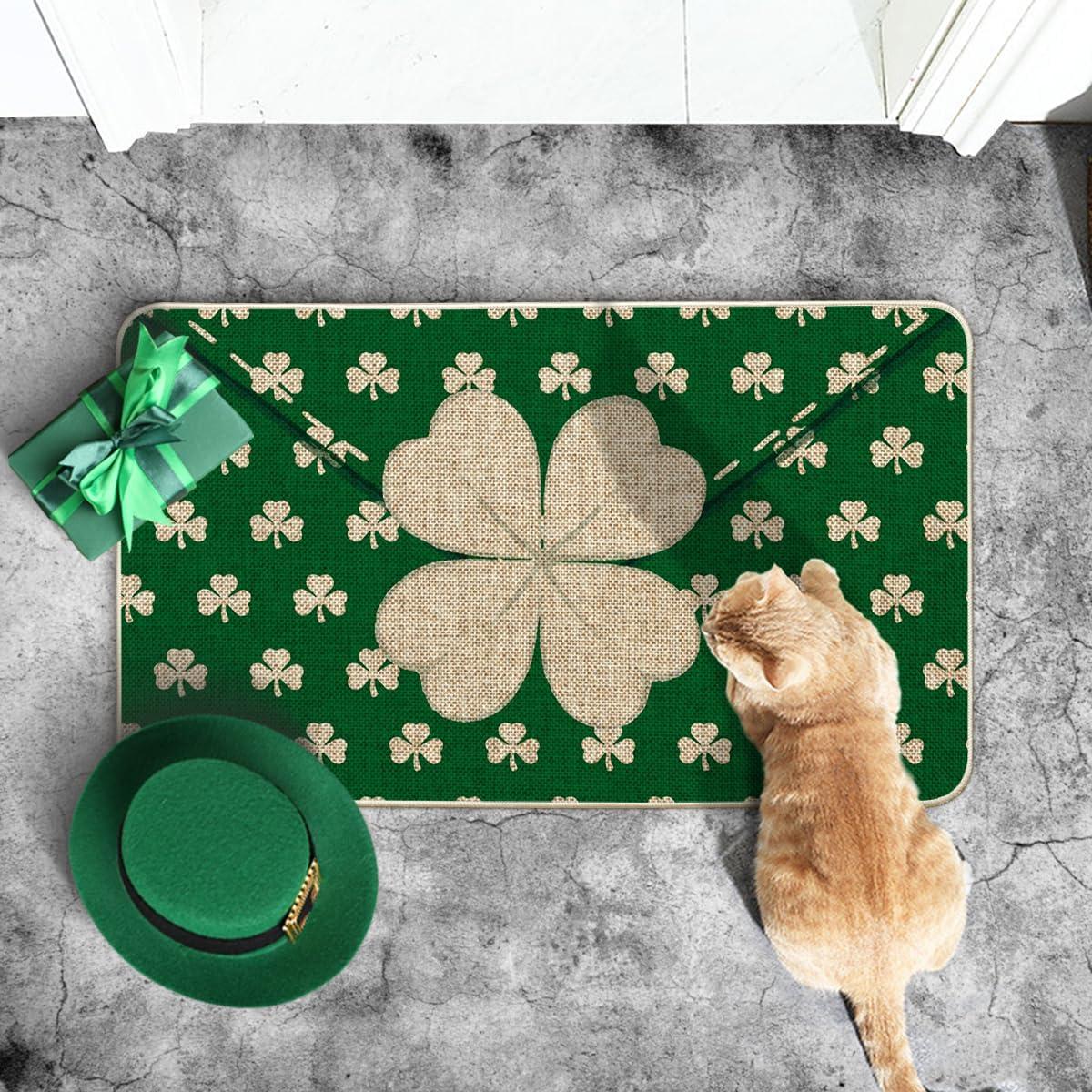 imageArtoid Mode Envelope Shamrock St Patricks Day Doormat Home Decor LowProfile Switch Rug Door Mat Floor Mat for Indoor Outdoor 17x29 Inch
