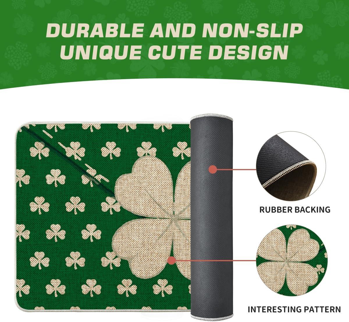 imageArtoid Mode Envelope Shamrock St Patricks Day Doormat Home Decor LowProfile Switch Rug Door Mat Floor Mat for Indoor Outdoor 17x29 Inch