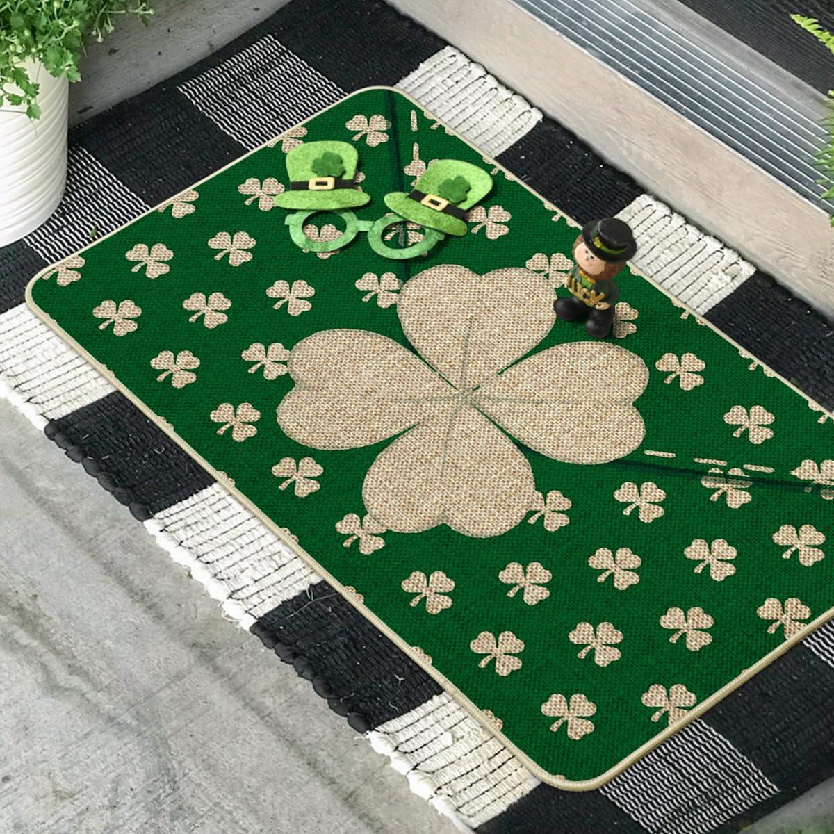 imageArtoid Mode Envelope Shamrock St Patricks Day Doormat Home Decor LowProfile Switch Rug Door Mat Floor Mat for Indoor Outdoor 17x29 Inch