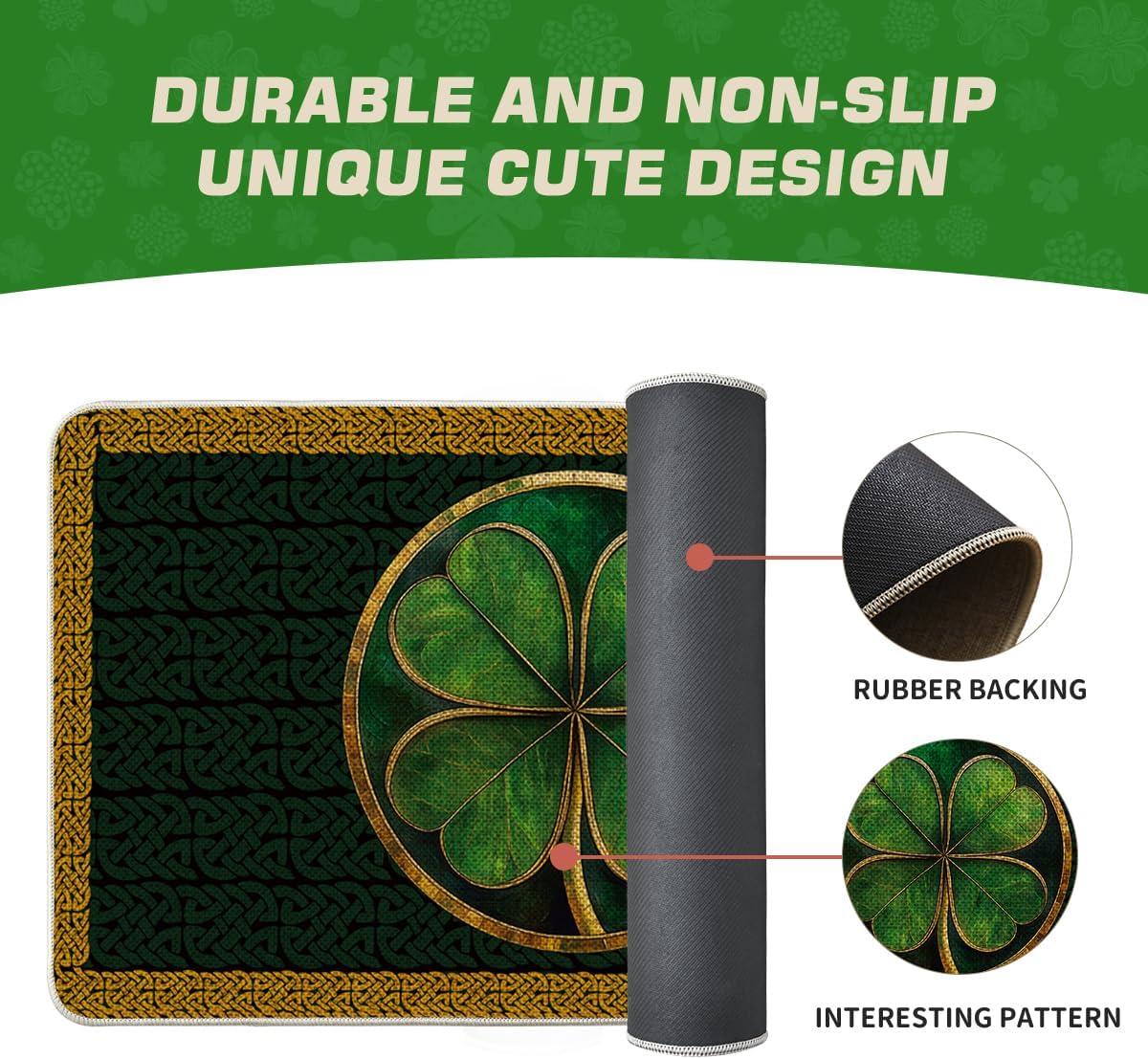 imageArtoid Mode Gold Coin Shamrock St Patricks Day Doormat Home Decor LowProfile Switch Rug Door Mat Floor Mat for Indoor Outdoor 17x29 Inch