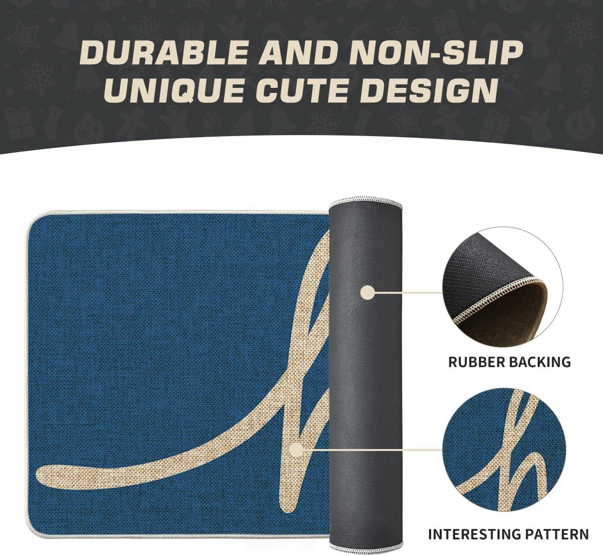 imageArtoid Mode Red Hi Valentines Day Doormat Daily Home Decor LowProfile Switch Rug Welcome Door Mat Floor Mat for Indoor Outdoor 17x29 InchBlue