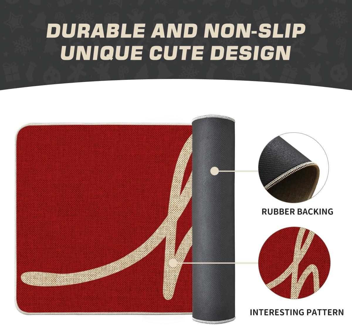 imageArtoid Mode Red Hi Valentines Day Doormat Daily Home Decor LowProfile Switch Rug Welcome Door Mat Floor Mat for Indoor Outdoor 17x29 InchRed