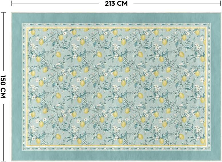 imageArtoid Mode Watercolor Lemon Flower Spring Area Rug Summer Home Decor LowProfile Washable Area Rugs for Entryway Bedroom Living Room Laundry Room Indoor 5x7 FeetGreen