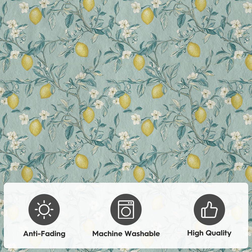 imageArtoid Mode Watercolor Lemon Flower Spring Area Rug Summer Home Decor LowProfile Washable Area Rugs for Entryway Bedroom Living Room Laundry Room Indoor 5x7 FeetGreen