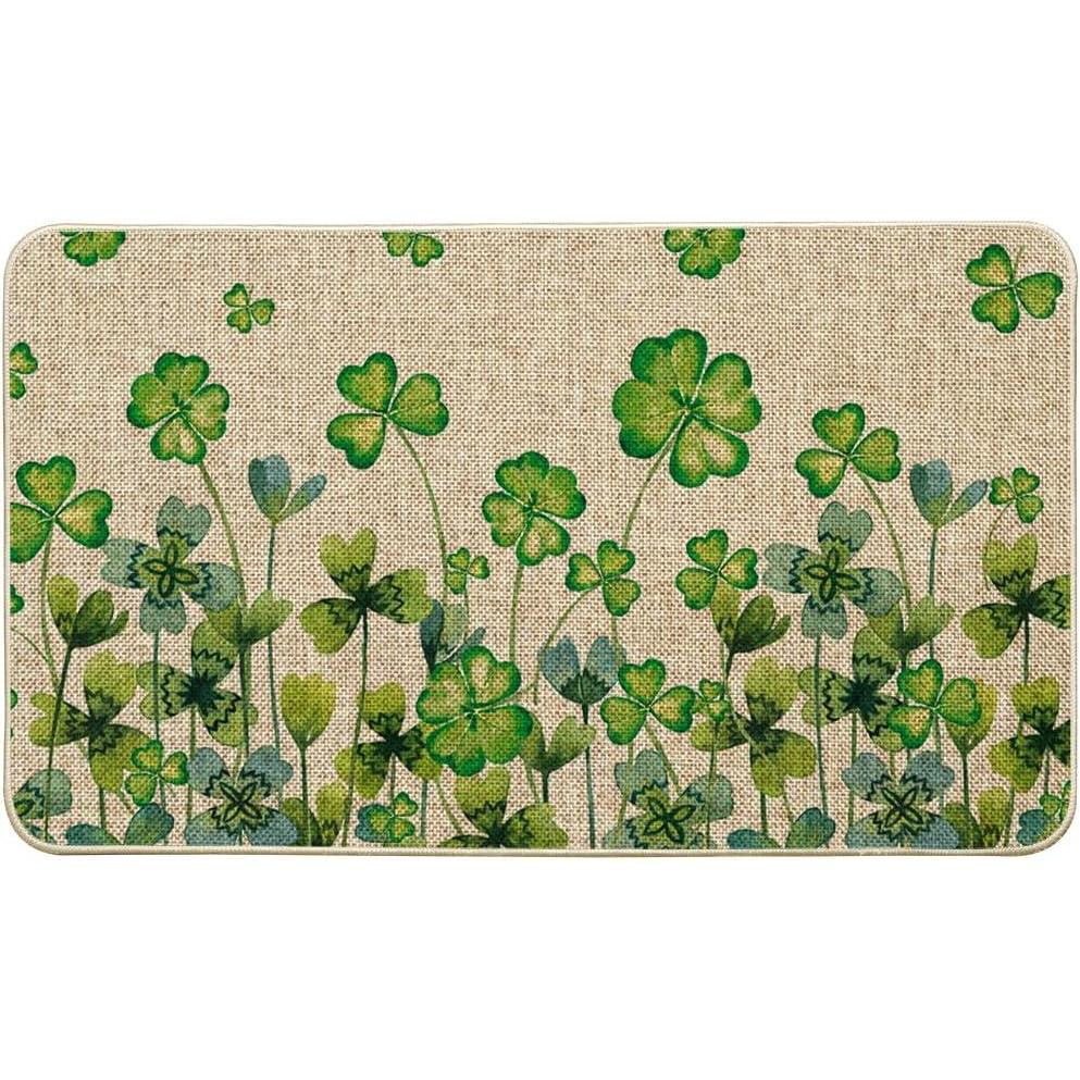imageArtoid Mode Clover Shamrock St Patricks Day Doormat Spring Home Decor LowProfile Switch Rug Door Mat Floor Mat for Indoor Outdoor 17x29 Inch