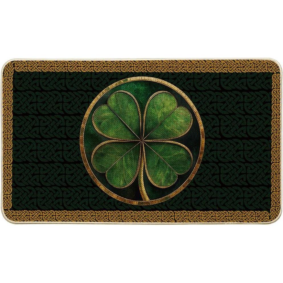 imageArtoid Mode Gold Coin Shamrock St Patricks Day Doormat Home Decor LowProfile Switch Rug Door Mat Floor Mat for Indoor Outdoor 17x29 Inch