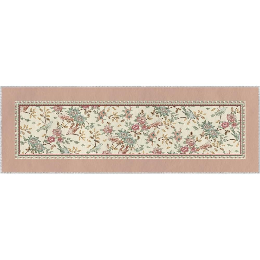 imageArtoid Mode Pink Floral Bird Spring Area Rug Summer Home Decor LowProfile Washable Area Rugs for Entryway Bedroom Living Room Laundry Room Indoor 5x7 FeetPink