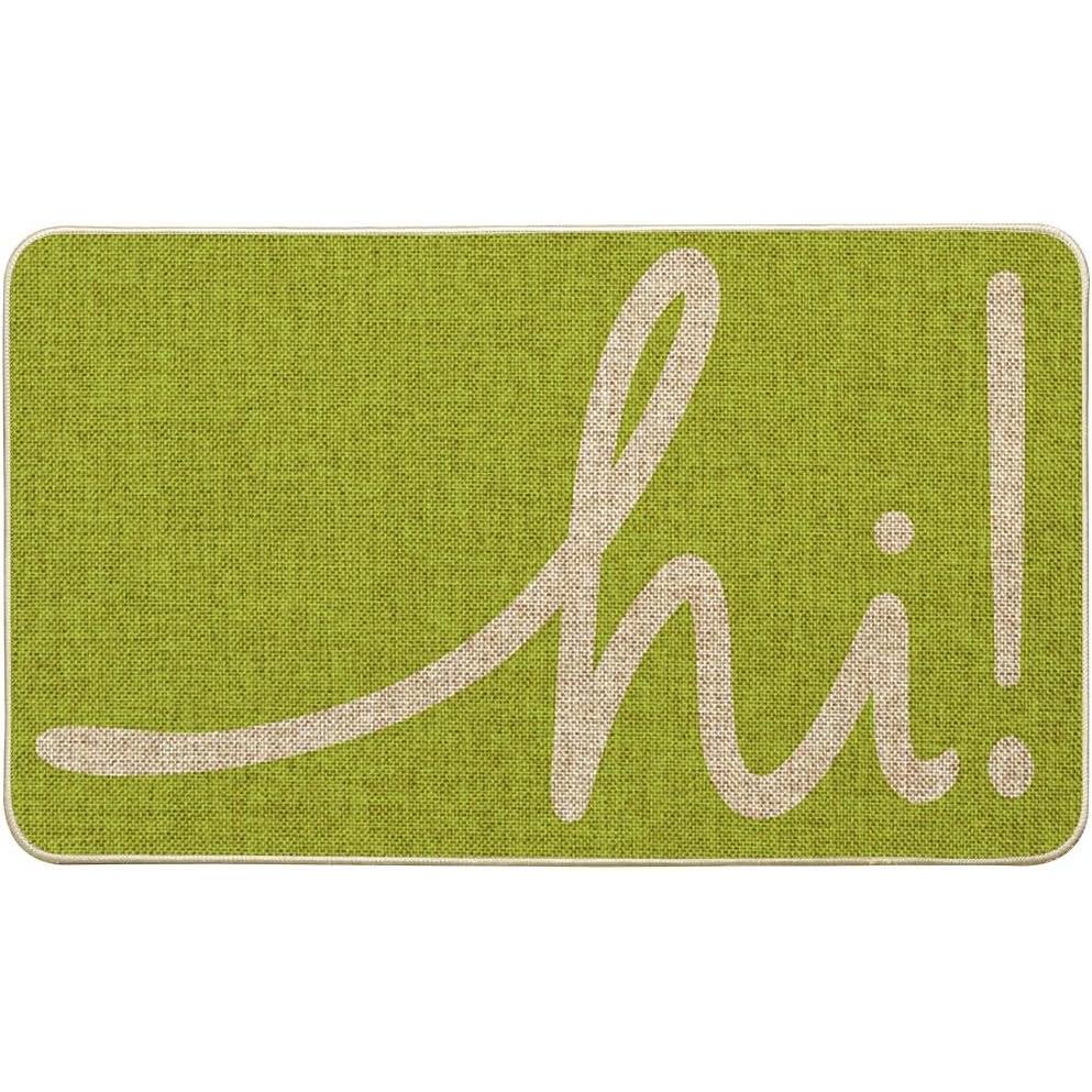 imageArtoid Mode Red Hi Valentines Day Doormat Daily Home Decor LowProfile Switch Rug Welcome Door Mat Floor Mat for Indoor Outdoor 17x29 InchGreen