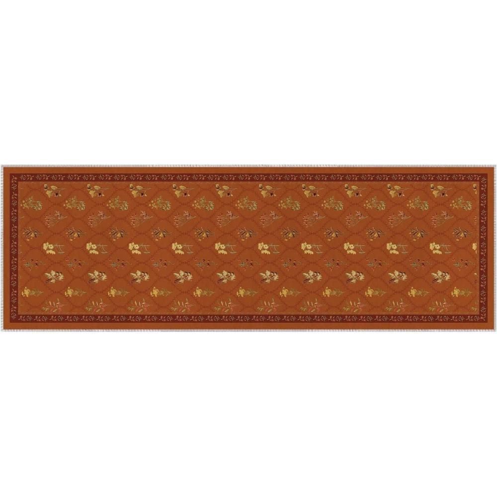 imageArtoid Mode Rust Orange Floral Geometric Modern Fall Area Rug Autumn Thanksgiving Home Decor Non Slip Washable Area Rug for Entryway Bedroom Living Room Laundry Room Indoor 5x7 FeetRust Orange