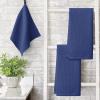 Artoid Mode 100% Cotton Navy Blue Waffle Weave Kitchen Dish Cloths, 13×28 Inch Ultra Soft Absorbent Quick Drying Kitchen Dish Towels Set of 4(Navy Blue)