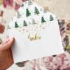 Artoid Mode 24 Pack Bird Xmas Tree Forest Christmas Thank You Cards Gift With Envelope Sticker Blank Note Greeting Cards, 4 x 6 Inch(Green)