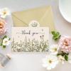 Artoid Mode 24 Pack Fall Wildflower Thank You Cards Floral Leaves Gift With Envelope Sticker Blank Note Cards for Birthday Wedding Baby Shower Bridal Shower, 4 x 6 Inch(Brown)