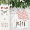 Artoid Mode 24 Pack Holly Nutcrackers Merry Christmas Thank You Cards Gift With Envelope Sticker Blank Note Greeting Cards, 4 x 6 Inch(White)