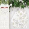 Artoid Mode 24 Pack Let It Snow Thank You Cards Winter Snowflakes Greeting Cards Gift With Envelope Sticker Blank Note Cards for Birthday Wedding Baby Shower Bridal Shower, 4 x 6 Inch