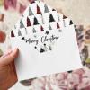 Artoid Mode 24 Pack Merry Christmas Thank You Cards Star Red Black Xmas Tree Greeting Cards Gift With Envelope Sticker Blank Note Cards for Birthday Wedding Baby Shower Bridal Shower, 4 x 6 Inch(Black/White)