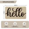 Artoid Mode Balck Hello Halloween Doormat, Home Decor Low-Profile Switch Rug Door Mat Floor Mat for Indoor Outdoor 17×29 Inch(Beige)