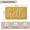 Artoid Mode Balck Hello Halloween Doormat, Home Decor Low-Profile Switch Rug Door Mat Floor Mat for Indoor Outdoor 17×29 Inch(Yellow)