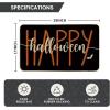 Artoid Mode Bats Happy Black Halloween Decorative Doormat, Seasonal Low-Profile Floor Switch Mat for Indoor Outdoor 17×29 Inch(Black)